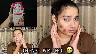 WAXING MY FACE FOR THE FIRST TIME “GONE WRONG “ 😱 #facewax #facewaxing #wax #waxing #waxingtutorial