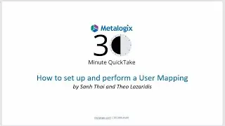 How to set up and perform a user mapping