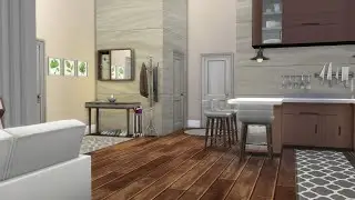 Small Sims 4 Starter Apartment; 2 Bed, 1 Bath