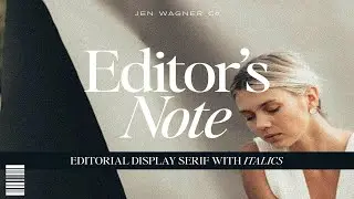 Editor's Note: Clean Editorial Serif Font Free Download