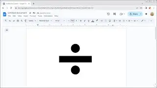 How to Insert the Heavy Division Sign in Google Docs