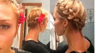 Tymoshenko braid. Braid around the head.