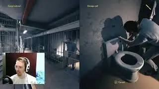 DeSinc and Coremaster Breaking Out of Prison in Full View of Blind Guard