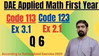 DAE Math 123 Ex 2.1 | Math113 Ex 3.1 Q6 | Middle Term of Binomial Theorem