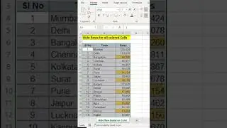 How to Hide Multiple Rows in Excel shortcut | MS Excel | 