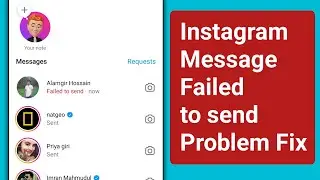 Fix Instagram Message Failed to send Problem । Instagram Picture Video Not Sending Problem Solve