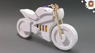 How to Make a Motorcycle - (Recycle - Toy)
