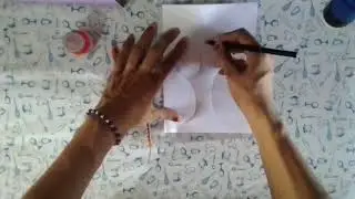 Processo da atividade de pintura sensorial.