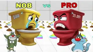 Toilet Eating Simulator  in Roblox | Oggy Become A Big Toilet Jack  Bob 123 go Hindi #2