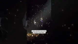 #ChrisBrown flies over the crowd while performing "Wrist" in #montreal on the 11:11 Tour. #live #fy