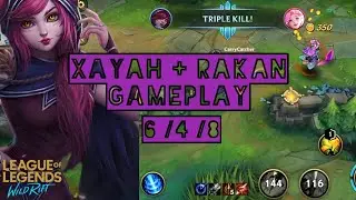 XAYAH + RAKAN Gameplay | EARLY TRIPLE KILL | Wild Rift