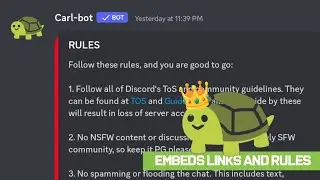 How to Setup Rules Channel | Embeds links Rules | Carl Bot | Discord | GARRY YT