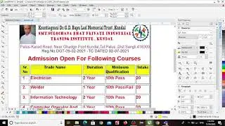 COREL DRAW DESIGNING BANNER FOR COLLEGES