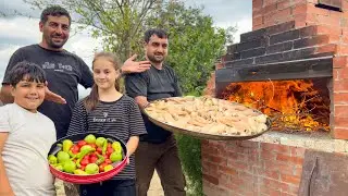 Oven-Grilled Chickens in a Remote Village: A Rustic Mountain Cooking Experience
