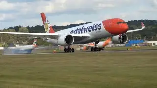 Stunning Edelweiss A350 | Evening Planespotting At Edinburgh Airport 4K
