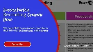 How to build a successful recruiting strategy with SAP SuccessFactors Recruiting Overview
