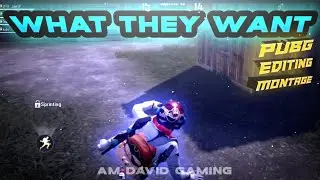 what they want | PUBG mobile montage | velocity montage | AM david gaming