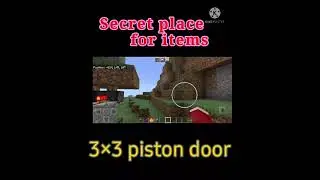 MINECRAFT PE 3×3 PISTON DOOR|SECRET BASE #shorts