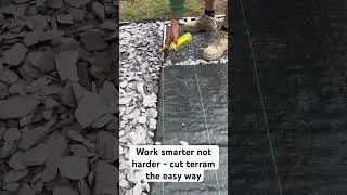 This is how you cut terram #landscaping #diy #gravel
