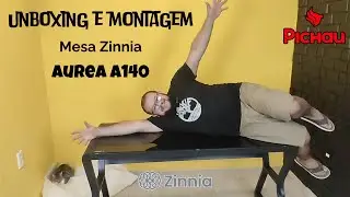A mesa gamer/escritório mais bonita que vc ja viu! (Unboxing e montagem da mesa Zinnia Aurea A140)