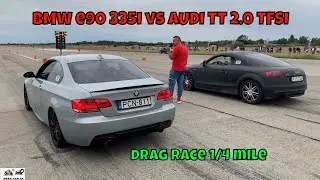 BMW e90 335i N54B30A 225KW vs AUDI TT 2.0 TFSI BWA drag race 1/4 mile 🚦🚗 - 4K UHD