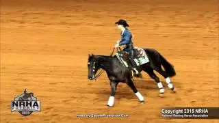 Nu Smoking Spark ridden by Vanessa Strotmann  - 2015 NRHA Futurity (Open Futurity Second Go)