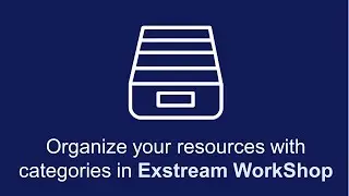 Organize your resources with categories | OpenText Exstream WorkShop and StoryBoard