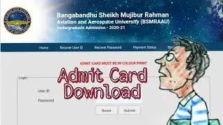 Bangabandhu Aviation &  Aerospace  University Admit card Download