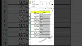 extract month in form date in Excel !text formula in Excel 