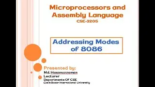 Addressing mode of 8086 microprocessor part 1