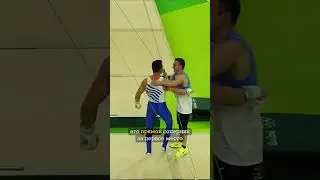 He didn't jump to the bars and called his opponent for help.