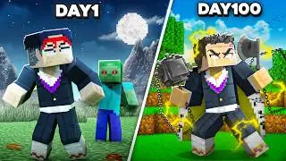 I Survived 100 Days as Gyomei Himejima in Minecraft