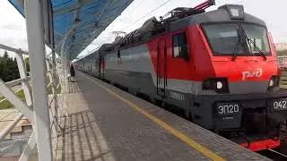 ЭП20-042 с поездом №24 Москва-Казань, ст.Юдино