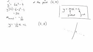 How to find the equation of a normal to a curve