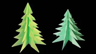 How to Make a 3D Paper Tree: Easy Origami #arbol #arbolesdenavidad #arbolitodenavidad