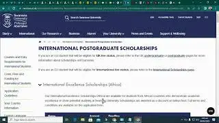 POSTGRADUATE SCHOLARSHIPS AT SWANSEA UNIVERSITY, UK