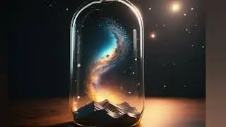 Milkyway in a glass bottle: 4K, unreal engine, octane render ai2063