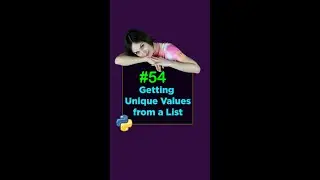Getting Unique Values from a List in Python
