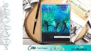 How to Use Brusho Powders to Create A Card Background