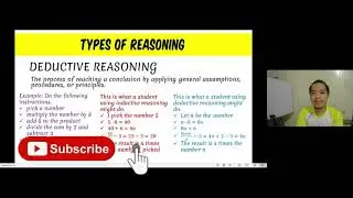 Mathematics in the Modern World | Types of Reasoning