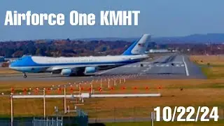 Airforce One Landing KMHT #airforceone #potus