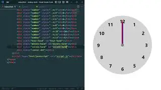 Analog Clock HTML CSS Javascript Dark Mode