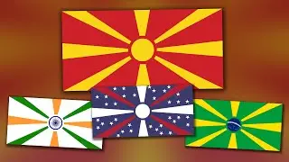 Flags in Style of Macedonia | Flag Animation