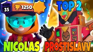 Max Rank 35 with @Rostislavv TOP 2 GLOBAL 👑 (Brawl Stars)