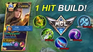 LANCELOT BEST 1 SHOT BUILD AND EMBLEM FOR AUTO WIN IN MCL FINALS! ( Insane Damage! 😱🔥 )