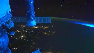 Aurora, Stars and City Lights from Space 🚀