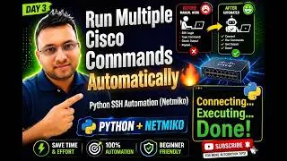 Day3: Run Multiple Cisco Commands Automatically 🔥 Python SSH Automation (Netmiko)