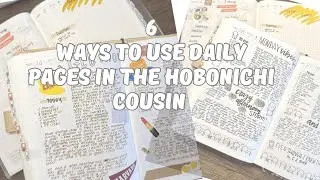 6 Ways to use the daily pages in the Hobonichi Cousin | Plan With Me