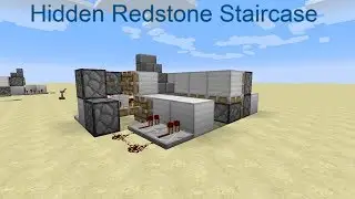 Minecraft: Compact Hidden Redstone Staircase (Minecraft 1.5+)