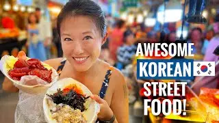 DELICIOUS Korean Street Food 🇰🇷 YUMMY Hotteok, Mandu, live Octopus & more! Gwangjang Market, Seoul
